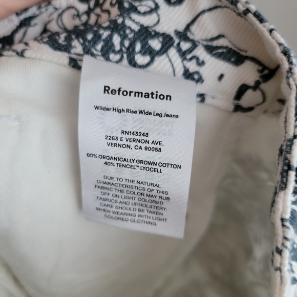 Reformation Wilder High Rise Wide Leg Jeans in Vogue size 23 NWT - Picture 14 of 15